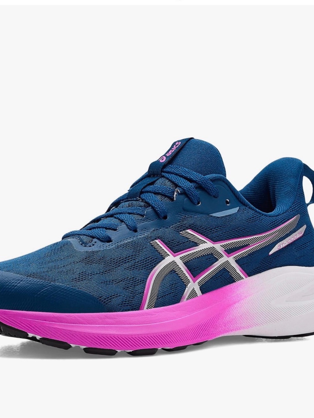 ASICS Navy & Pink Kids' Athletic Sneaker